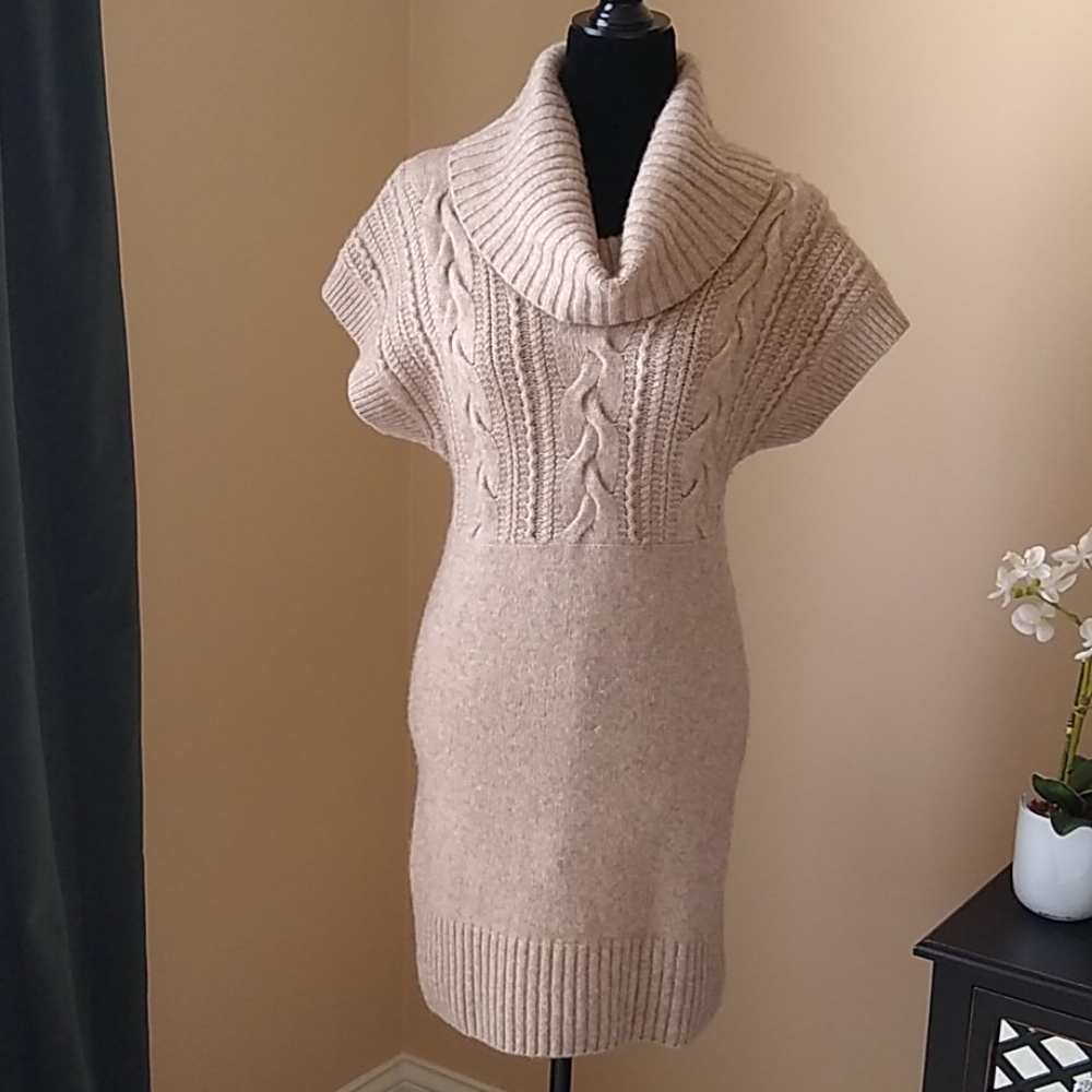 BANANA REPUBLIC Wool Cowl Neck Sweater Dress Size S